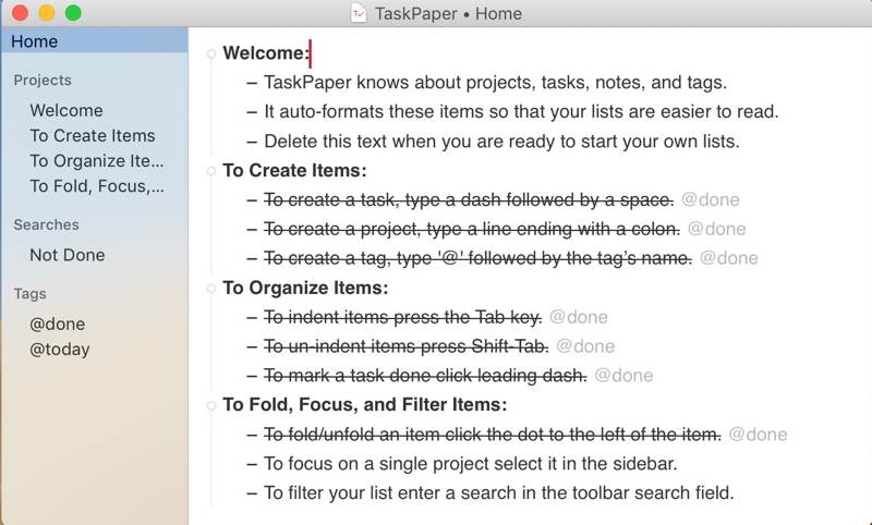 TaskPaper 3.8.6 + Cracked For Mac