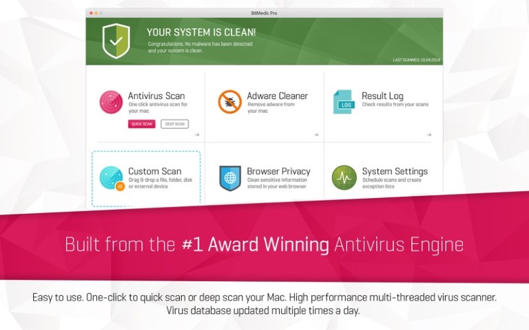 Antivirus BitMedic Pro 3.1.1 For Mac OSX