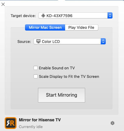 Mirror for Hisense TV 3.6 Full macOS