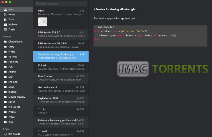 FSNotes 4.2.4 For Mac OSX