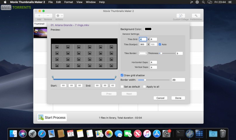 Movie Thumbnails Maker 3.2.3 For Mac