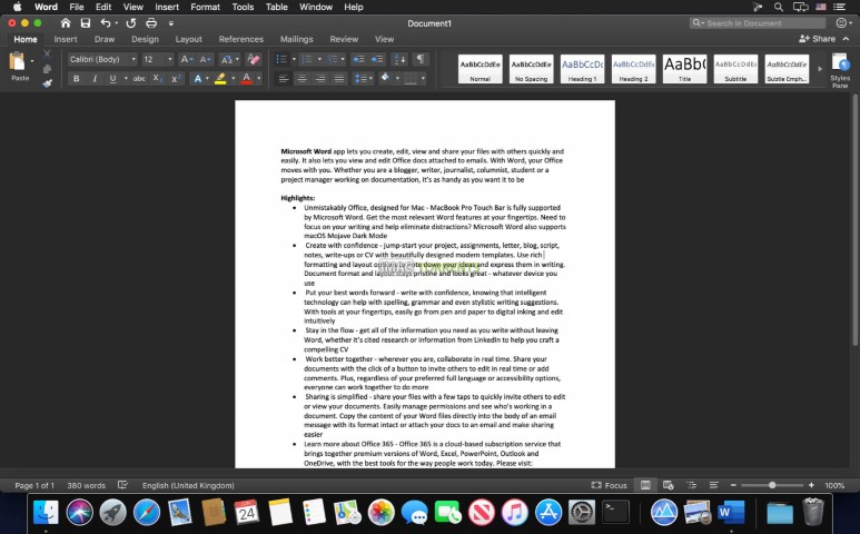 Microsoft Word 2019 VL 16.40 For Mac